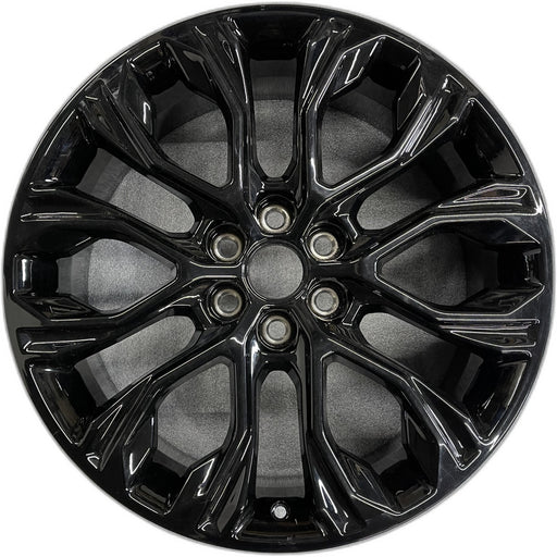 20" BLAZER 22 20x8, 6 spoke, Y spoke, Original OEM Wheel Rim - BLACK - Front View