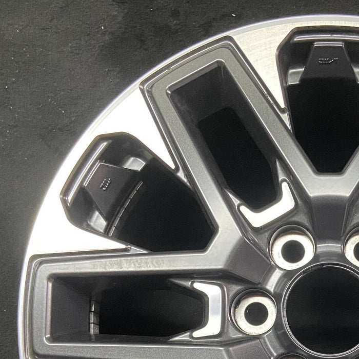 20" SEQUOIA 23-24 20x8 open spoke 6 spoke matte black Original OEM Wheel Rim - Side Profile