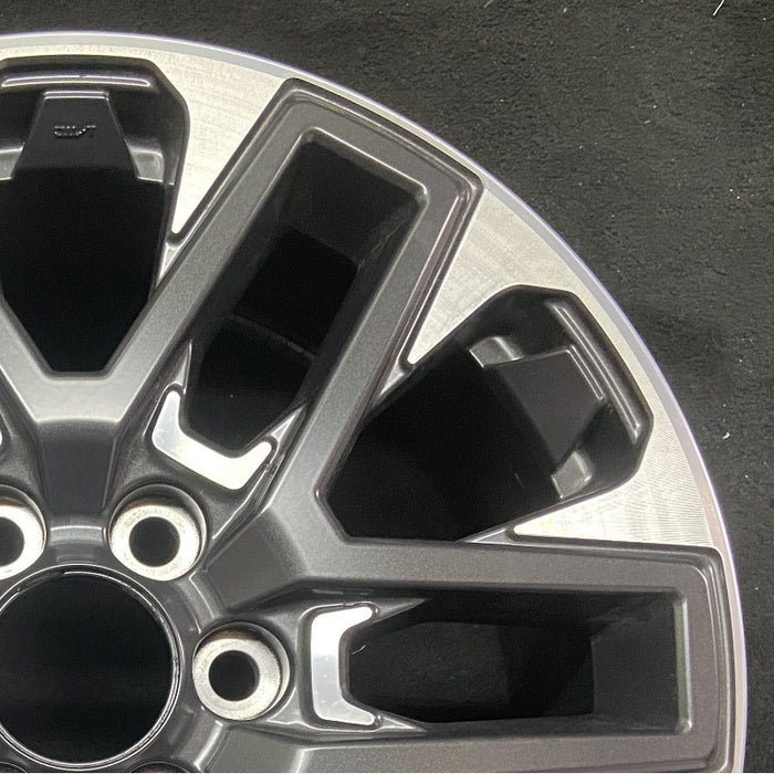 20" SEQUOIA 23-24 20x8 open spoke 6 spoke matte black Original OEM Wheel Rim - Close-Up Detail