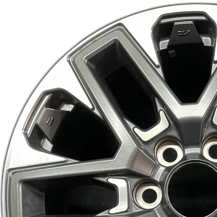 20" SEQUOIA 23-24 20x8 open spoke 6 spoke matte black Original OEM Wheel Rim - Angle View