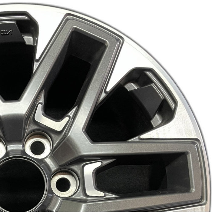 20" SEQUOIA 23-24 20x8 open spoke 6 spoke matte black Original OEM Wheel Rim - Side Profile