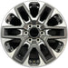 20" SEQUOIA 23-24 20x8 open spoke 6 spoke matte black Original OEM Wheel Rim - Front View