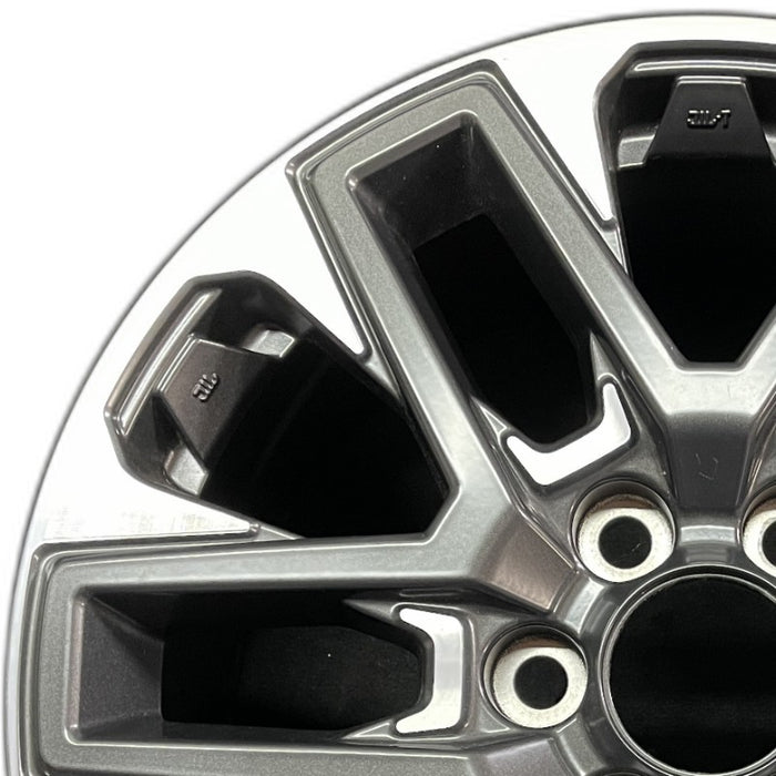 20" SEQUOIA 23-24 20x8 open spoke 6 spoke matte black Original OEM Wheel Rim - Angle View