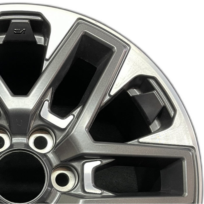 20" SEQUOIA 23-24 20x8 open spoke 6 spoke matte black Original OEM Wheel Rim - Side Profile