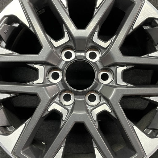 20" SEQUOIA 23-24 20x8 open spoke 6 spoke matte black Original OEM Wheel Rim - Angle View