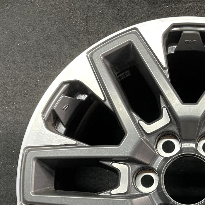 20" SEQUOIA 23-24 20x8 open spoke 6 spoke matte black Original OEM Wheel Rim - Side Profile