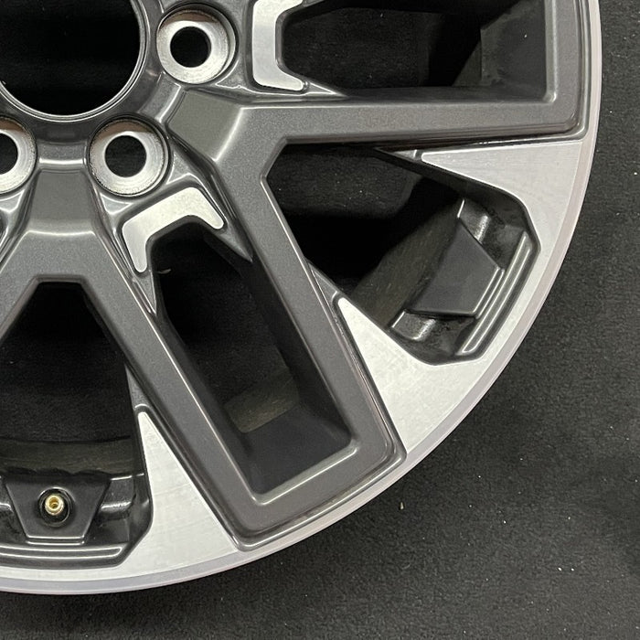 20" SEQUOIA 23-24 20x8 open spoke 6 spoke matte black Original OEM Wheel Rim - Back View