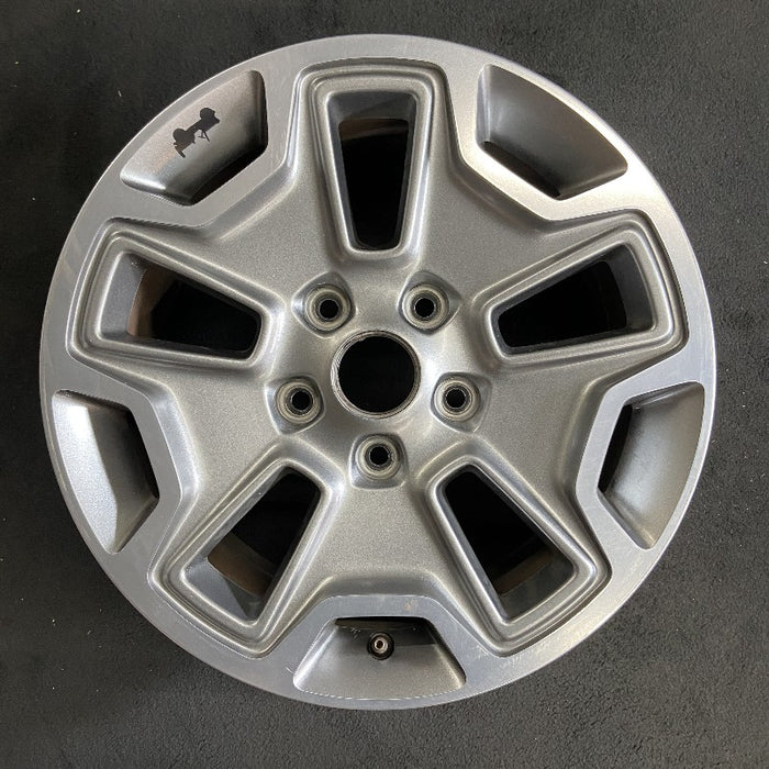 17" WRANGLER 13 17x7.5 10 hole w/machined accent gray Original OEM Wheel Rim - Front View