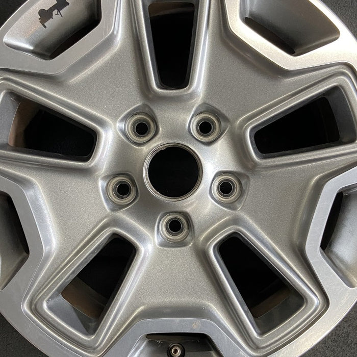 17" WRANGLER 13 17x7.5 10 hole w/machined accent gray Original OEM Wheel Rim - Angle View
