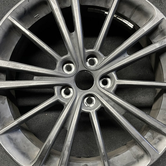 17" BR-Z 16 17x7 alloy dark gray w/o machined face Original OEM Wheel Rim - Angle View
