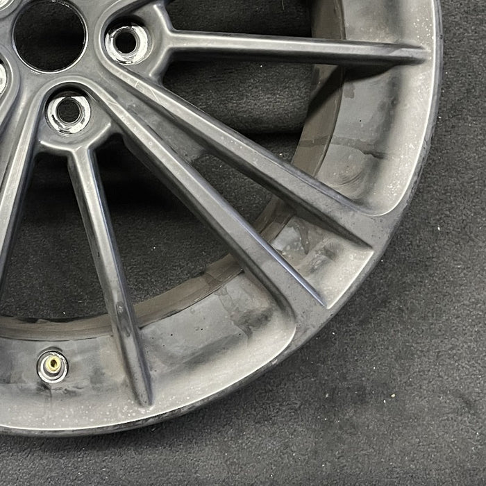 17" BR-Z 16 17x7 alloy dark gray w/o machined face Original OEM Wheel Rim - Back View