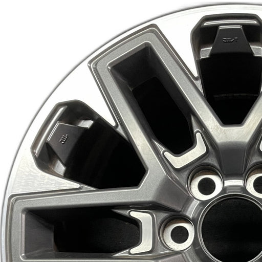 20" SEQUOIA 23-24 20x8 open spoke 6 spoke matte black Original OEM Wheel Rim - Angle View