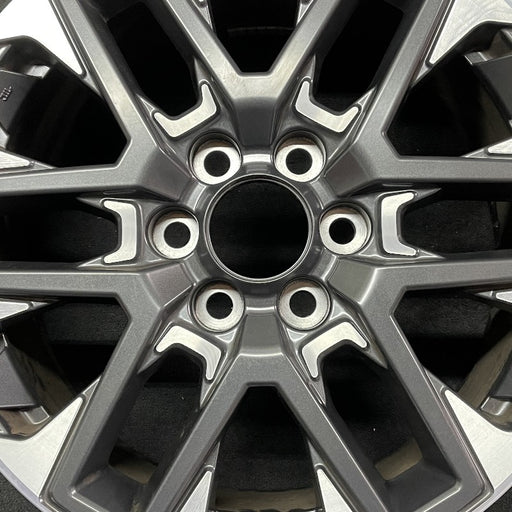 20" SEQUOIA 23-24 20x8 open spoke 6 spoke matte black Original OEM Wheel Rim - Angle View