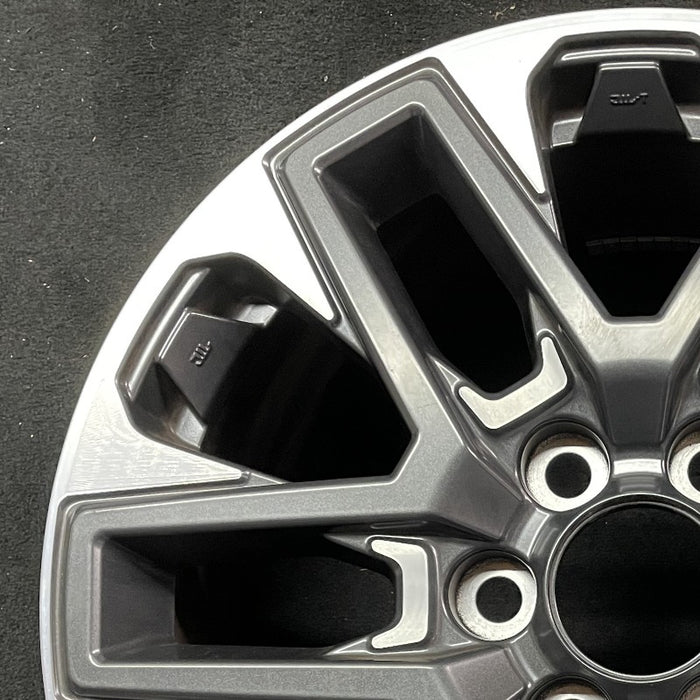 20" SEQUOIA 23-24 20x8 open spoke 6 spoke matte black Original OEM Wheel Rim - Side Profile