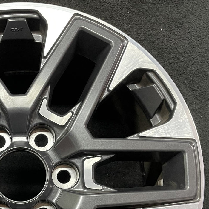20" SEQUOIA 23-24 20x8 open spoke 6 spoke matte black Original OEM Wheel Rim - Close-Up Detail