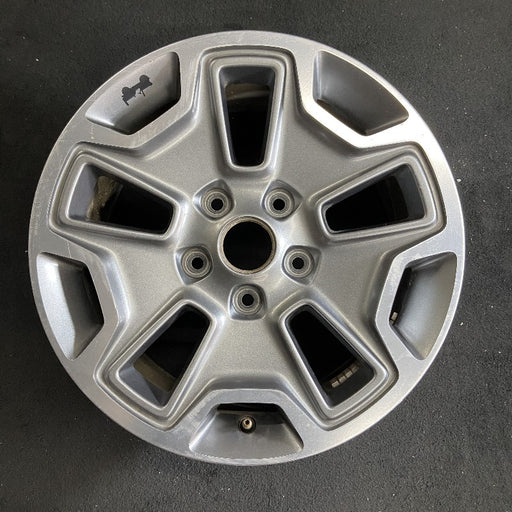 17" WRANGLER 13 17x7.5 10 hole w/machined accent gray Original OEM Wheel Rim - Front View
