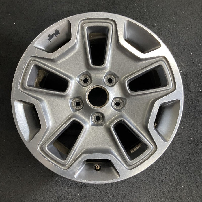 17" WRANGLER 13 17x7.5 10 hole w/machined accent gray Original OEM Wheel Rim - Front View