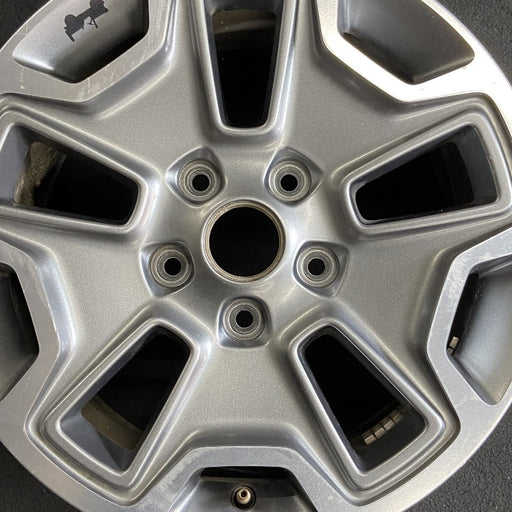 17" WRANGLER 13 17x7.5 10 hole w/machined accent gray Original OEM Wheel Rim - Angle View