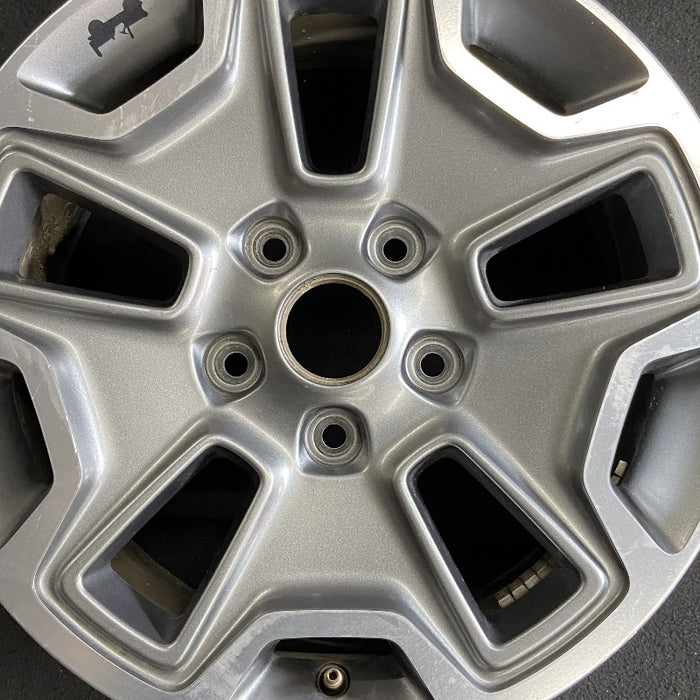 17" WRANGLER 13 17x7.5 10 hole w/machined accent gray Original OEM Wheel Rim - Angle View