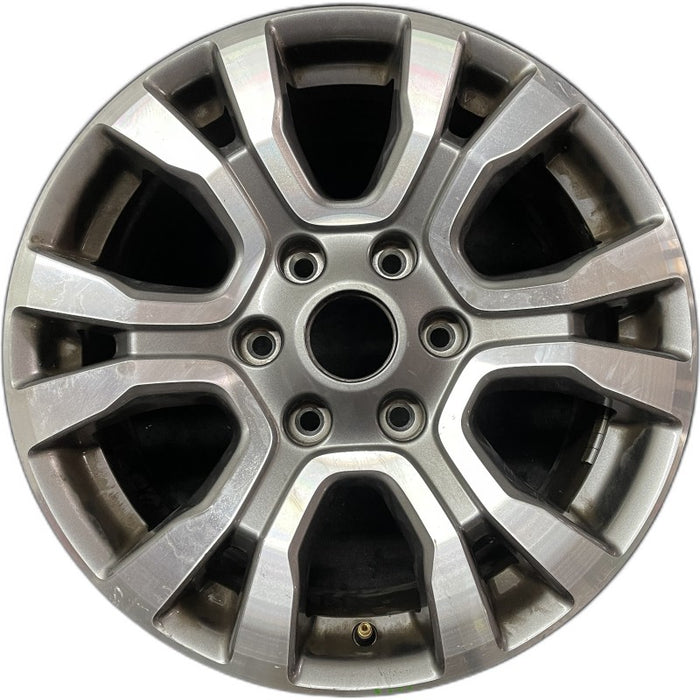 18" RANGER 19 18x8 aluminum 6 spoke machined face with pockets center in gray U - Front View
