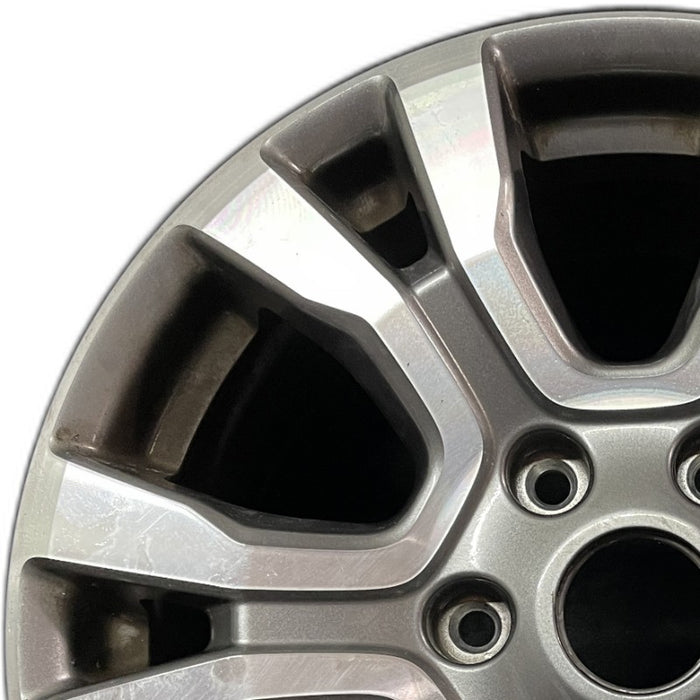 18" RANGER 19 18x8 aluminum 6 spoke machined face with pockets center in gray U - Angle View