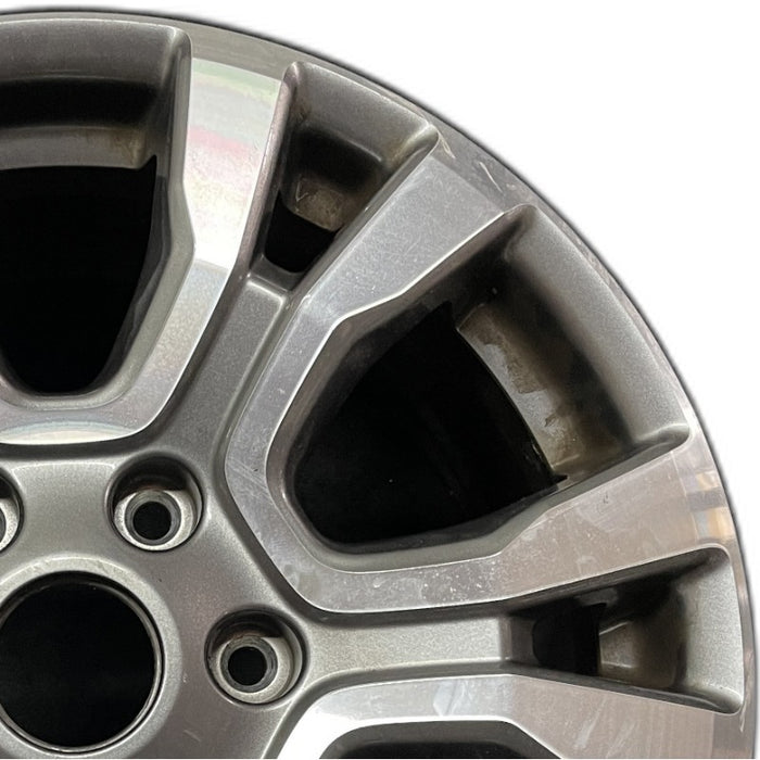 18" RANGER 19 18x8 aluminum 6 spoke machined face with pockets center in gray U - Side Profile