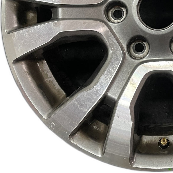 18" RANGER 19 18x8 aluminum 6 spoke machined face with pockets center in gray U - Back View