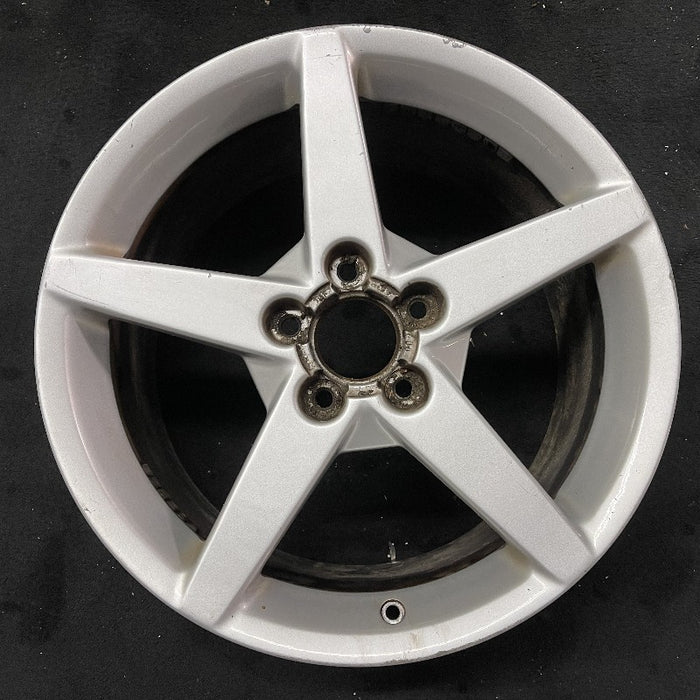 19" CORVETTE 05-07 19x10 rear 5 spoke silver opt QG6 Original OEM Wheel Rim - Front View