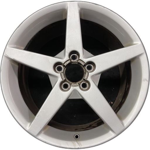 19" CORVETTE 05-07 19x10 rear 5 spoke silver opt QG6 Original OEM Wheel Rim - Front View
