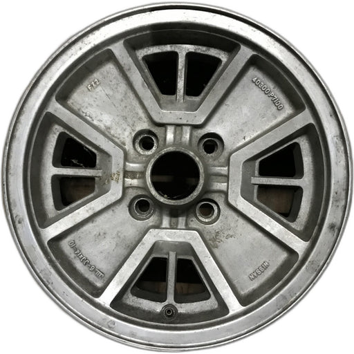 14" 280ZX 79-80 14x6 , silver Original OEM Wheel Rim - Front View