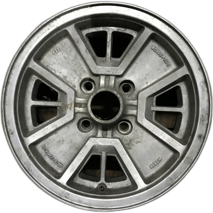 14" 280ZX 79-80 14x6 , silver Original OEM Wheel Rim - Front View
