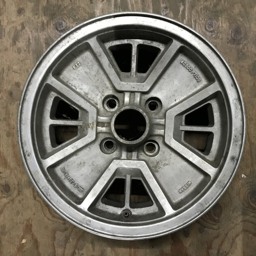 14" 280ZX 79-80 14x6 , silver Original OEM Wheel Rim - Angle View