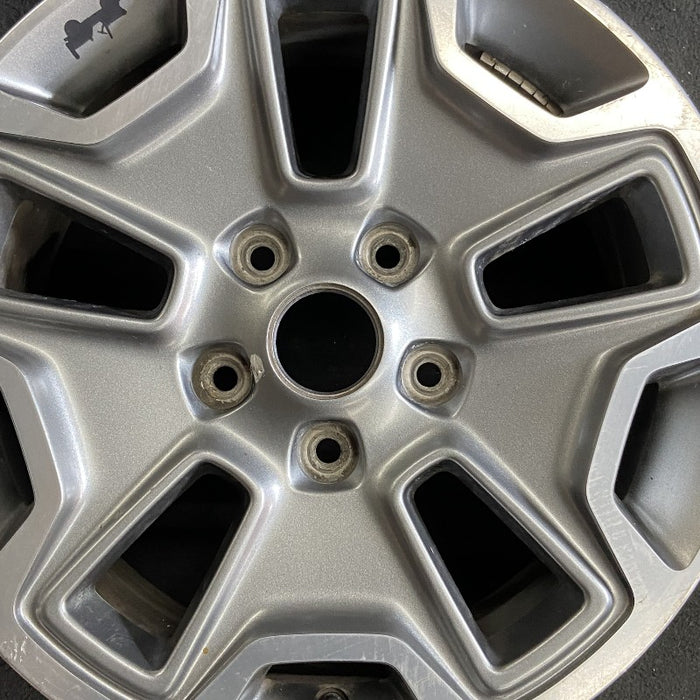 17" WRANGLER 13 17x7.5 10 hole w/machined accent gray Original OEM Wheel Rim - Angle View