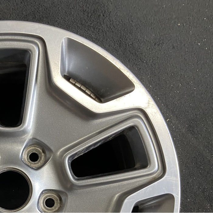 17" WRANGLER 13 17x7.5 10 hole w/machined accent gray Original OEM Wheel Rim - Close-Up Detail
