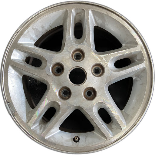 16" GRAND CHEROKEE 99-00 16x7, aluminum, 5 large triangular holes Original OEM - Front View