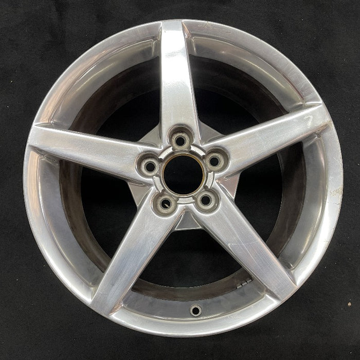19" CORVETTE 05-07 19x10 rear 5 spoke polished opt QG7 Original OEM Wheel Rim - Additional View