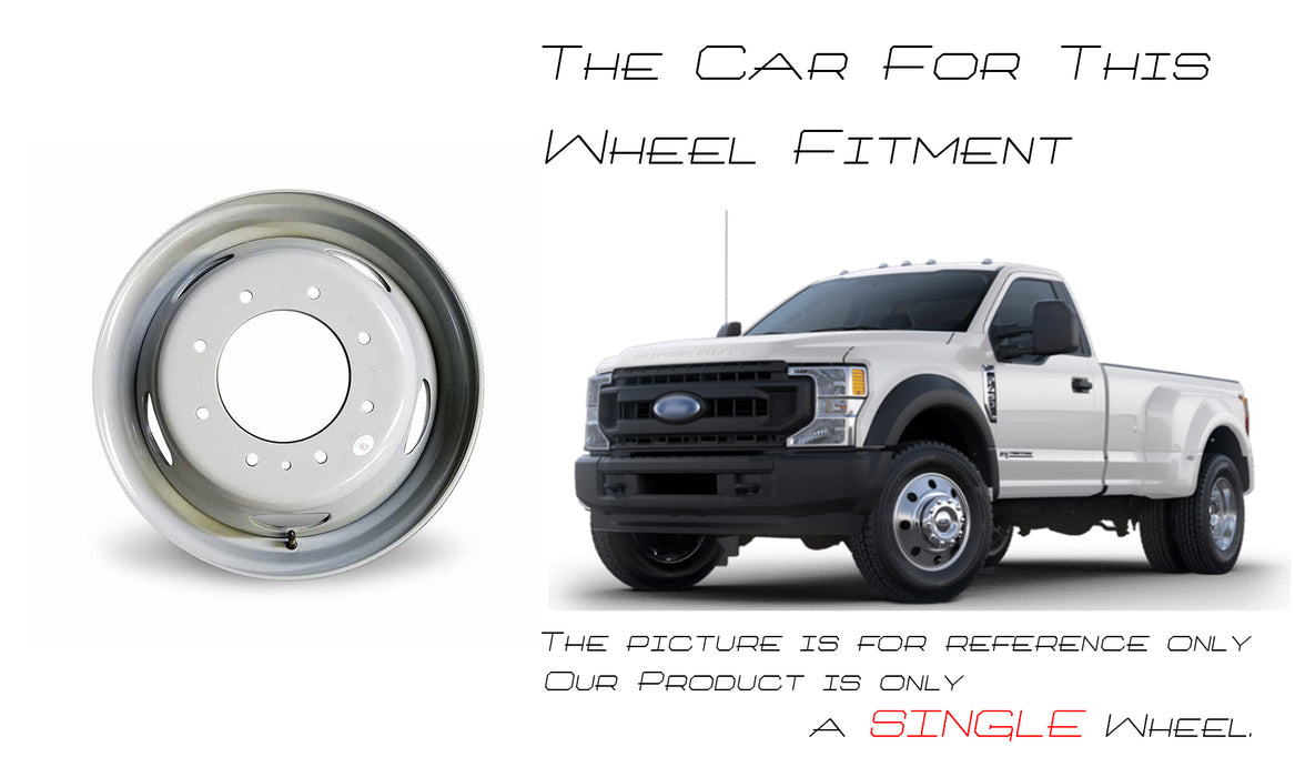 New Single 19" 19.5X6 8 Lug Super Duty Dually Steel Wheel for Ford F450SD F550SD E550SD VAN 1999-2003 Grey OEM Quality Replacement Rim