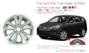 17" Single 17x6.5 Silver Wheel For Honda CR-V 2012-2014 OEM Quality Replacement - Angle View