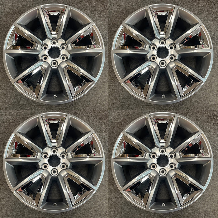 SET OF 4 22" GREY Wheel For 2015-2020 GMC Chevrolet Silverado 1500 Suburban Tahoe OEM Quality Alloy Rim