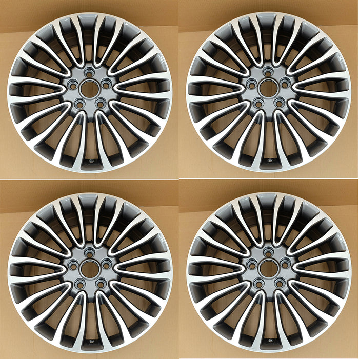 18" 18x8 Set of 4 Machined Charcoal Wheels For Ford Fusion 2017 2018 OEM Quality Replacement Rim