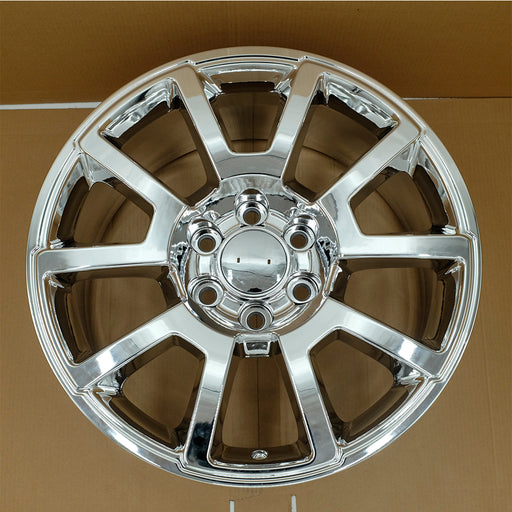 20" Single 20x9 Chrome Wheel For GMC Sierra Yukon XL 1500 2015-2020 OEM Quality - Front View