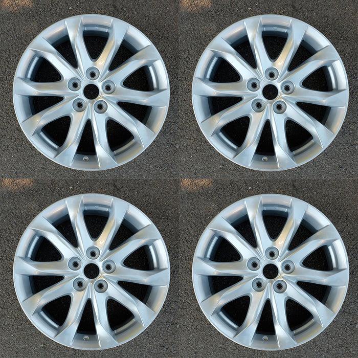 Set of 4 New 18" 18X7 Wheels For Mazda 3 2014 2015 2016 SILVER OEM Quality Replacement Rim