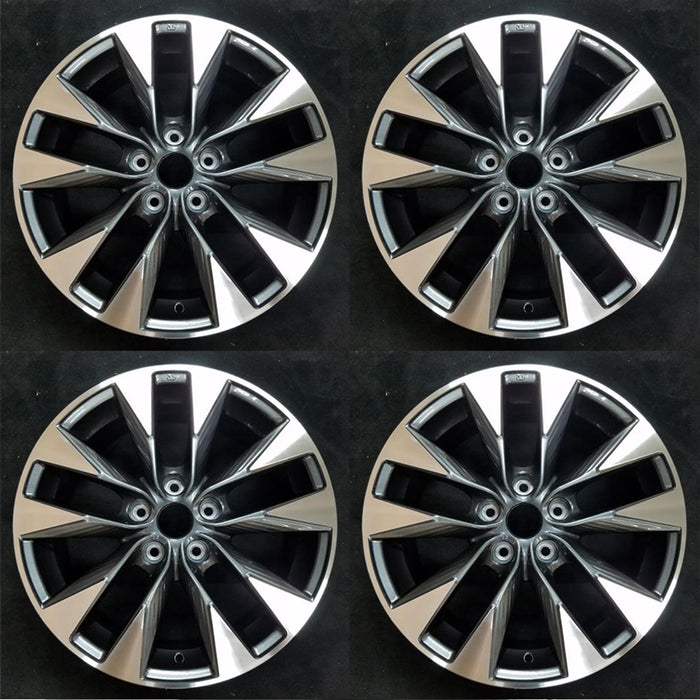 17" Set of 4 New 17x6.5 Alloy Wheels For Nissan Sentra 2016-2019 GREY Machined Face OEM Quality Replacement Rim