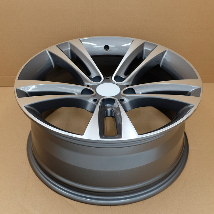 18" Single 18x8 Machined Grey Front or Rear Wheel For BMW 3 Series 4 Series 2012-2020 OEM Quality Replacement Rim