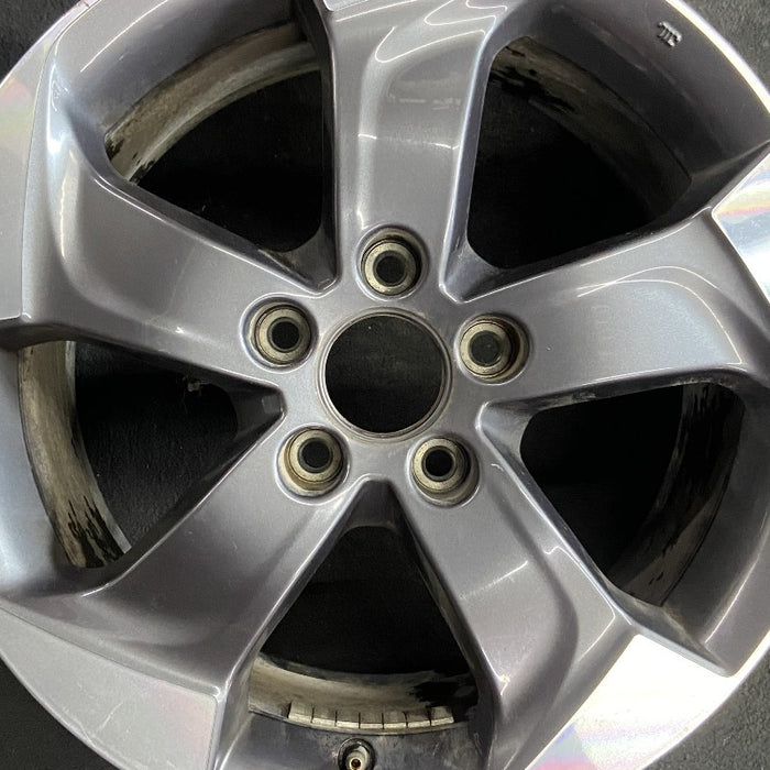 17" HR-V 18 17x7.5 alloy 5 spoke straight spoke charcoal gray Original OEM - Angle View