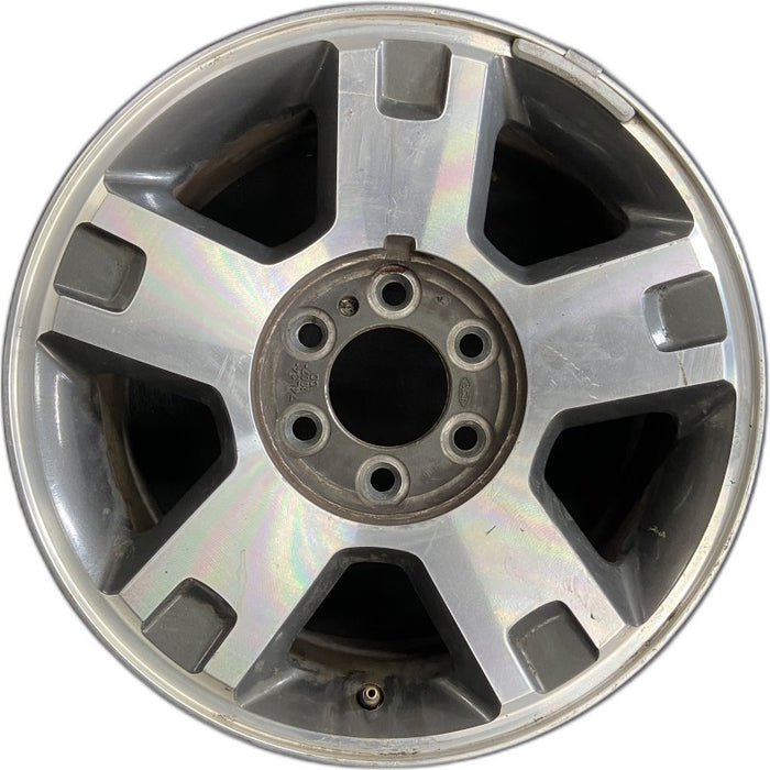 18" FORD F150 PICKUP 04 New Style 18x7.5 aluminum 5 spoke machined face indented ends dark argent pockets Original OEM Wheel Rim