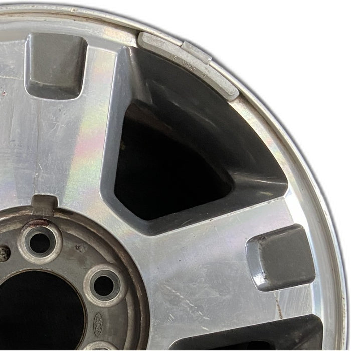 18" FORD F150 PICKUP 04 New Style 18x7.5 aluminum 5 spoke machined face indented ends dark argent pockets Original OEM Wheel Rim