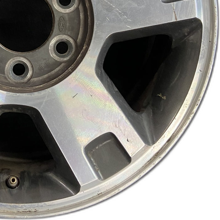 18" FORD F150 PICKUP 04 New Style 18x7.5 aluminum 5 spoke machined face indented ends dark argent pockets Original OEM Wheel Rim