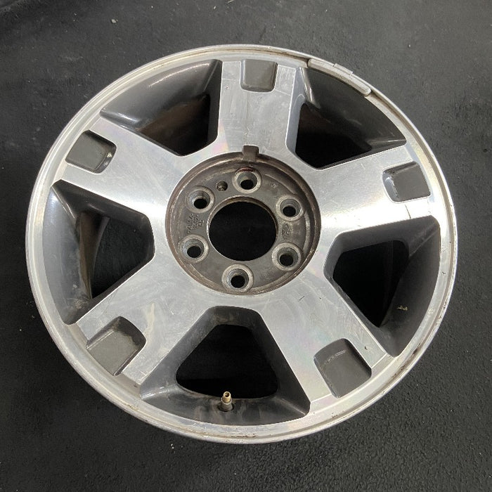 18" FORD F150 PICKUP 04 New Style 18x7.5 aluminum 5 spoke machined face indented ends dark argent pockets Original OEM Wheel Rim