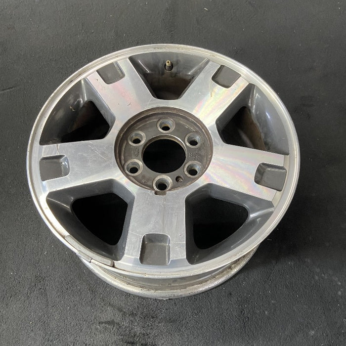 18" FORD F150 PICKUP 04 New Style 18x7.5 aluminum 5 spoke machined face indented ends dark argent pockets Original OEM Wheel Rim